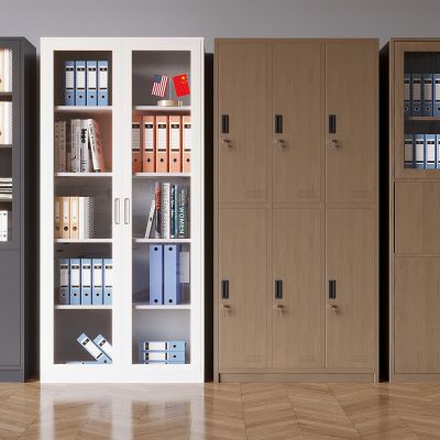 文件柜资料柜 中古风档案柜 实木办公柜 储物收纳柜 档案盒资料盒