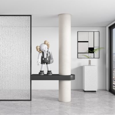 现代玄关过道 隔断