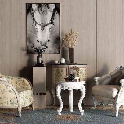 欧式玄关柜 单人沙发