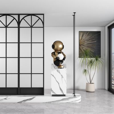 现代玄关过道 隔断