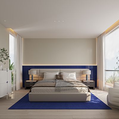 克莱因蓝卧室