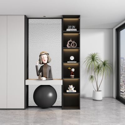 现代玄关过道 隔断