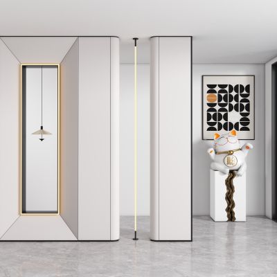 现代玄关过道 隔断