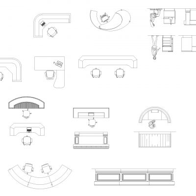 接待处家具图纸下载