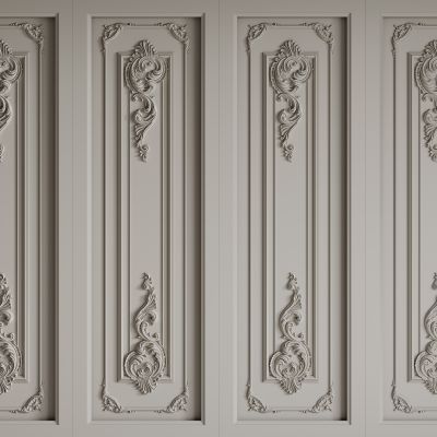 欧式背景墙 欧式护墙板 欧式雕花线条