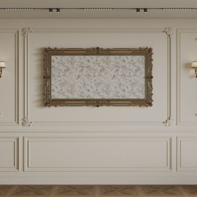 法式背景墙 法式护墙板 法式雕花线条