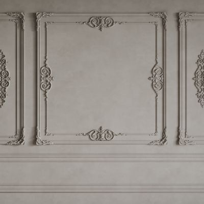 法式背景墙 法式护墙板 法式雕花线条
