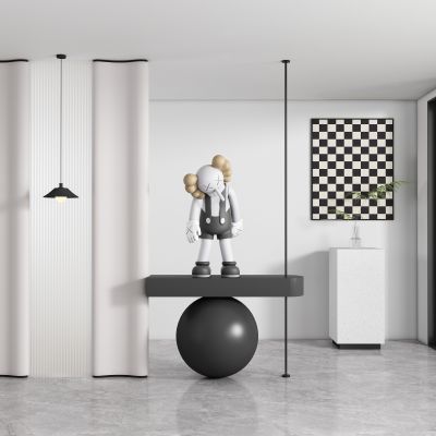 现代玄关过道 隔断