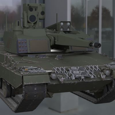 豹2车身Skyranger激光防空坦克