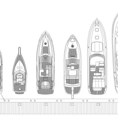 超级游艇Cad模块图纸