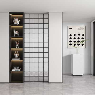 现代玄关过道 隔断