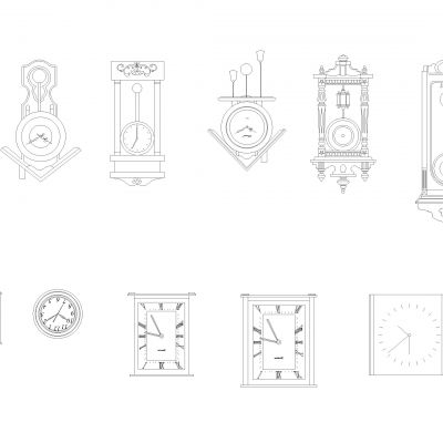 挂钟Cads块Dwg下载