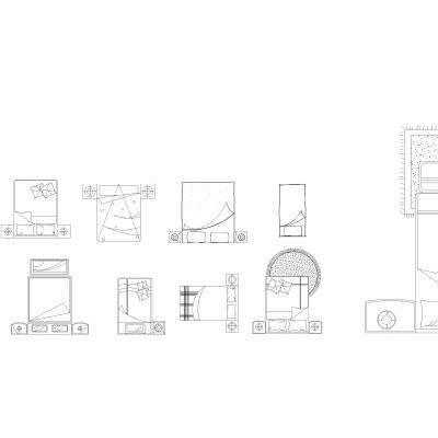 家具床系列Cad模块