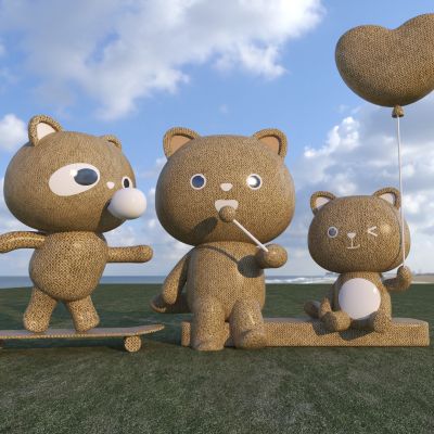 现代卡通稻草人_稻草人小品