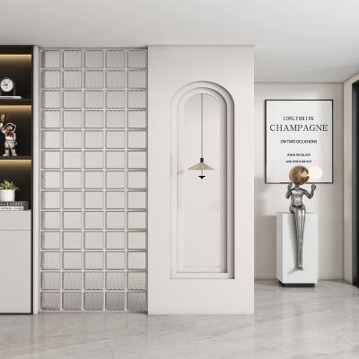 现代玄关过道 隔断