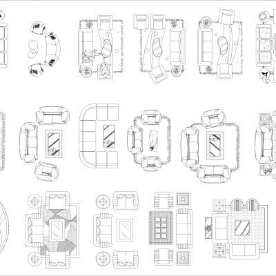 客厅Cads块Dwg下载