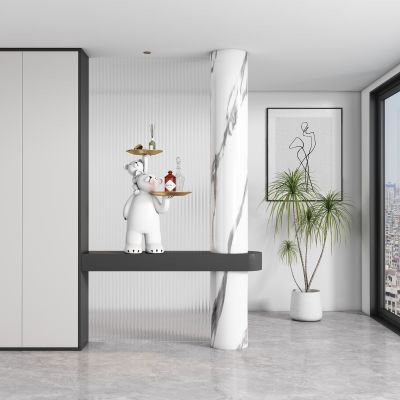 现代玄关过道 隔断