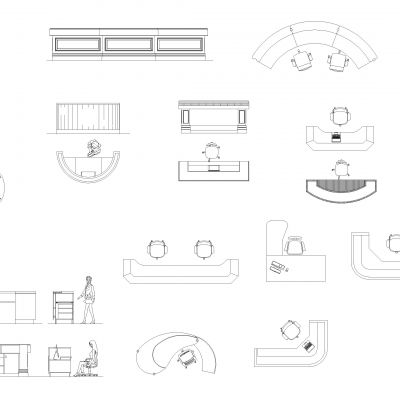 接待处家具图纸下载