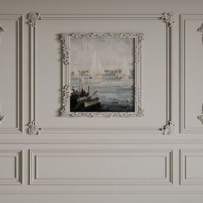 法式背景墙 法式护墙板 法式雕花线条