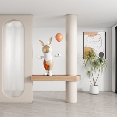 现代玄关过道 隔断