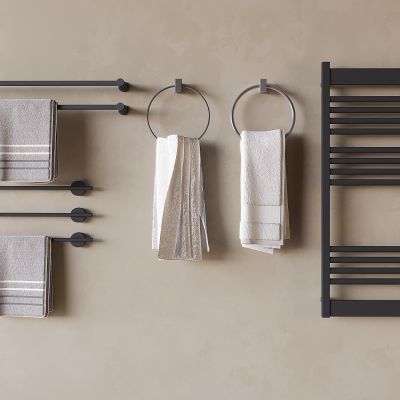 现代毛巾杆 电加热毛巾架 毛巾环 毛巾架