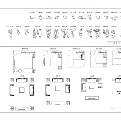 酒店套房和动态人像Cad模块