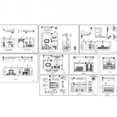 中国别墅图纸及施工图电气项目