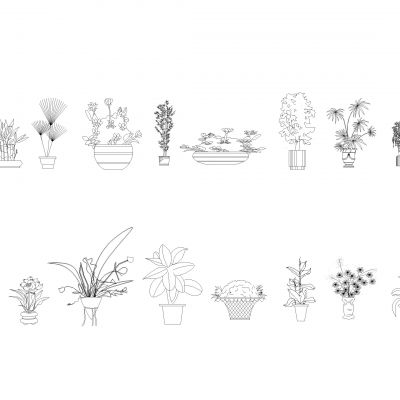 各种花瓶Cad模块