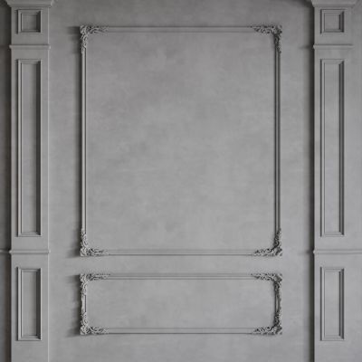 法式背景墙 法式护墙板 法式雕花线条