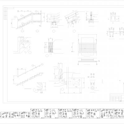 巨型楼梯案例详细Cad块
