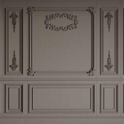 法式背景墙 法式护墙板 法式雕花线条