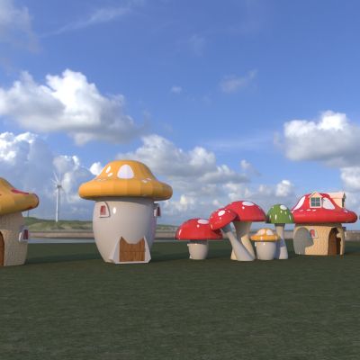 现代蘑菇树屋_蘑菇小品