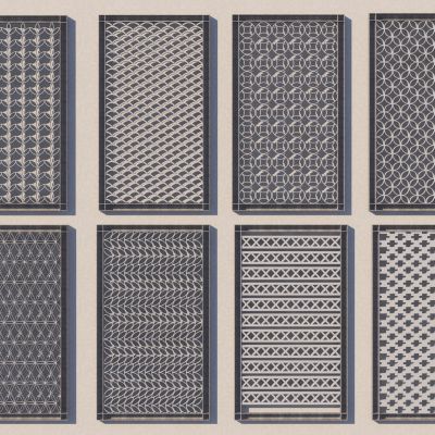 中式瓦片隔断_瓦片拼花