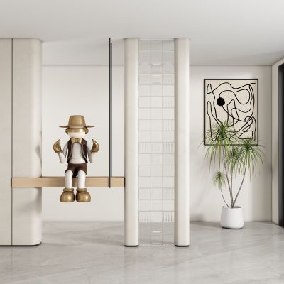 现代玄关过道 隔断