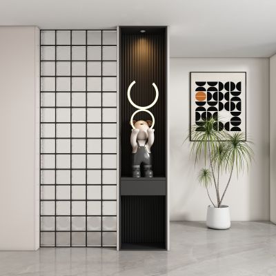 现代玄关过道 隔断