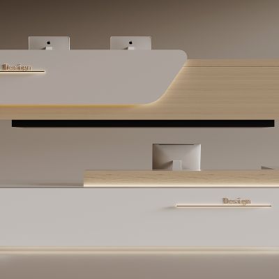 现代前台 吧台 公司接待台 大厅服务台