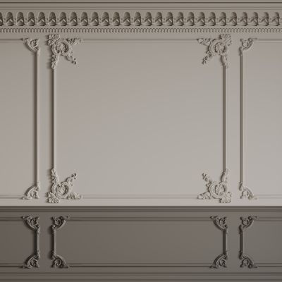 法式背景墙 法式护墙板 法式雕花线条