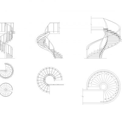 旋转楼梯图纸下载