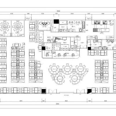 餐厅餐饮空间CAD平面图