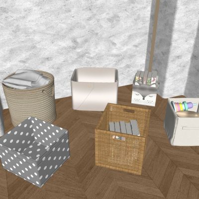 收纳储物盒 储物箱 编织收纳筐 藤篮收纳盒 藤编篮 收纳筐