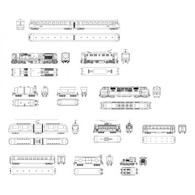 铁路车辆Cad块Dwg下载