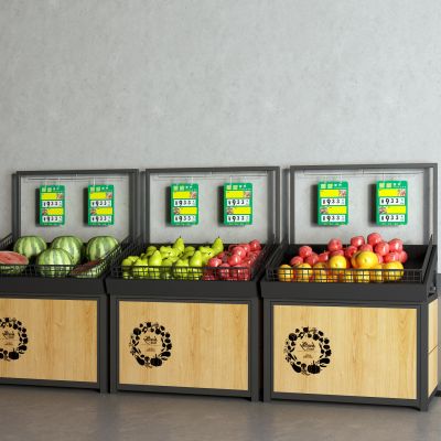 现代超市货架 货架 西瓜 水果