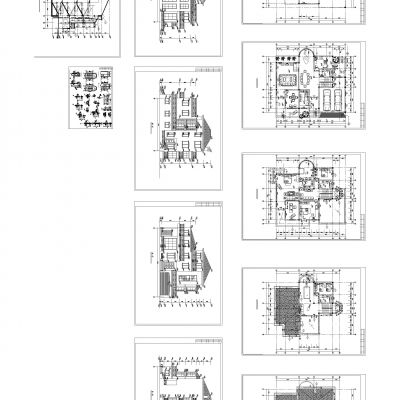 别墅建筑详图Dwg下载