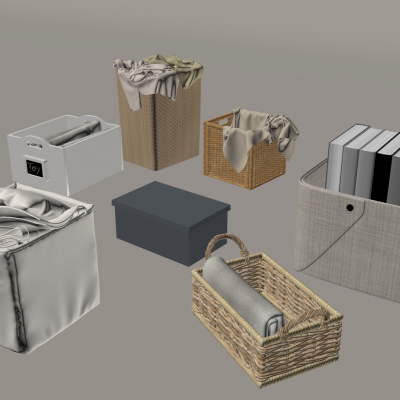 收纳储物盒储物箱 编织收纳筐 藤篮收纳盒藤编篮 书籍衣物收纳