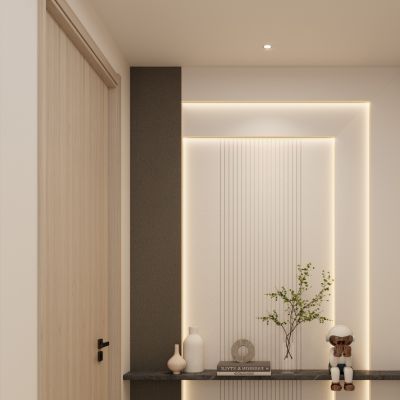 奶油 中古风 斯卡帕叠级 走廊 端景 玄关