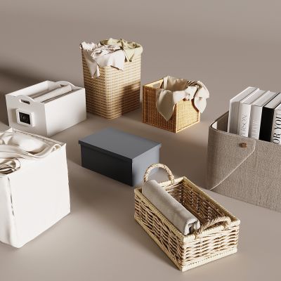 收纳储物盒储物箱 编织收纳筐 藤篮收纳盒藤编篮 书籍衣物收纳