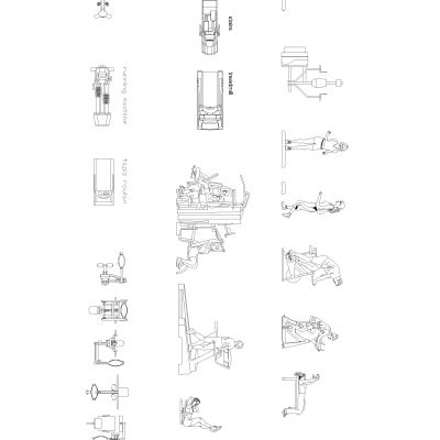 健身房运动设备Cad块Dwg下载