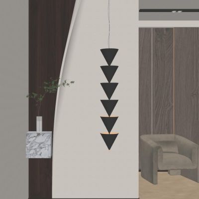 意式 奶油 中古风 小洞天 折页 塔灯 入户隔断 玄关