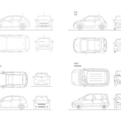 菲亚特Bravo PuntoMultipla2DDwg