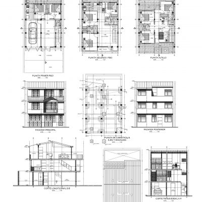 三层独立屋Dwg文件